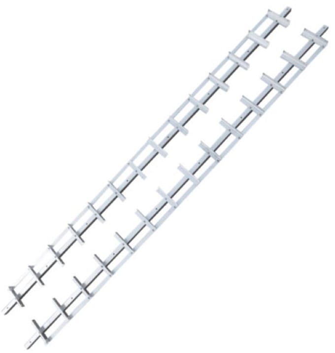 Flex fence draaibare lamellen - 165 cm - RVS - 2 stuks