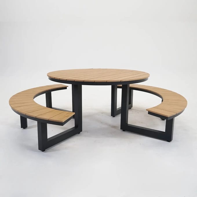 Vita Massa ronde picknicktafel