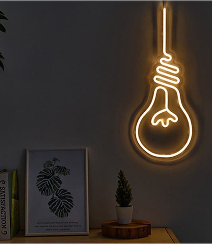 Ohno - Hanging Light Bulb - LED Neon Sign