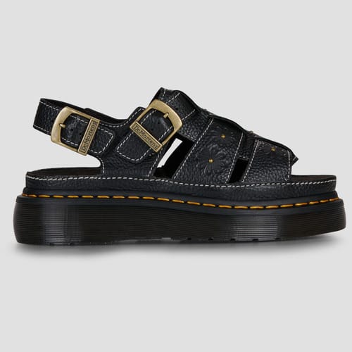 Dr. Martens Wrenlie Open Platform Sandals, Vrouwen, Zwart, Sandalen, maat: 36