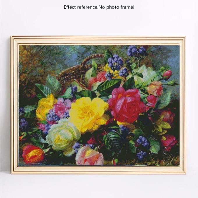Peinture diamant 5d, perceuse complète, fleurs rondes, passe-temps et artisanat 20X30 gray