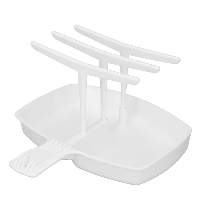 Bacon Koker PP Plastic Gezonder Knapperiger Hittebestendig Magnetron Bacon Bakje Wit white