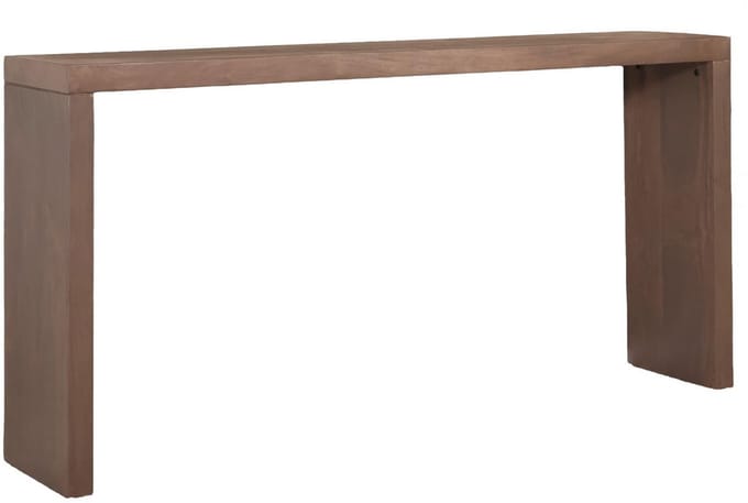 Bijzettafel 150cm duurzaam mangohout Randy walnoot industrieel side table
