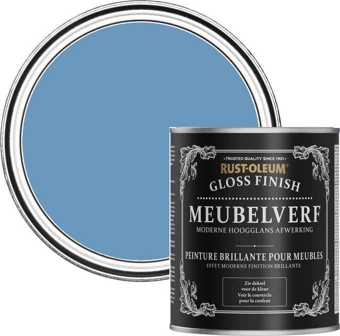 Rust-Oleum Blauw Meubelverf Hoogglans - Korenbloemblauw 750ml