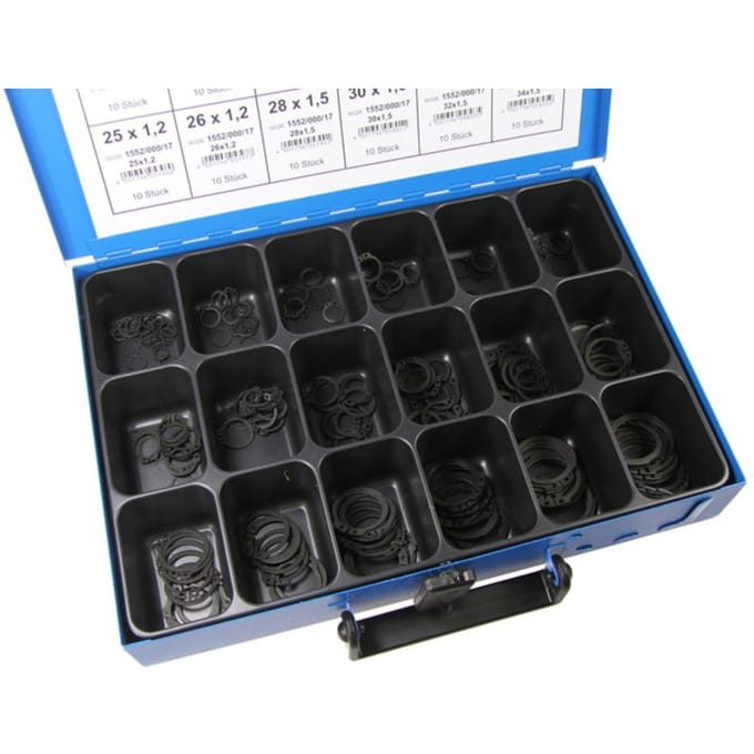 Dresselhaus Borgring Assortiment – 180-delig – DIN 471 (Buitenringen)