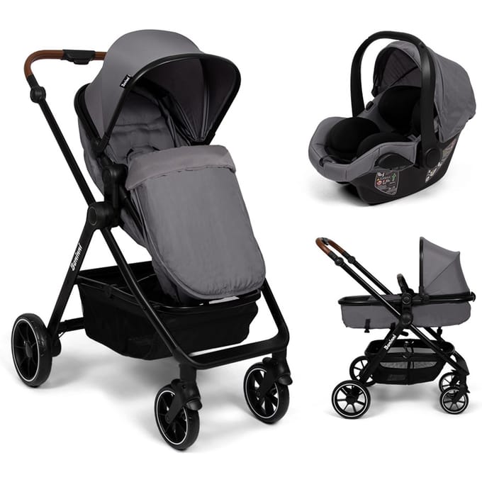 Baninni 3-in-1 Multi Standen Kinderwagen met Autostoel Adria Grijs
