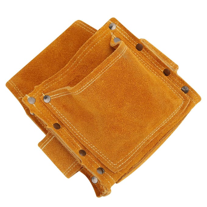 Gereedschapsheuptas Multifunctioneel Draagbaar Verdikt Rundleer Hardware Gereedschapsopbergkit orange