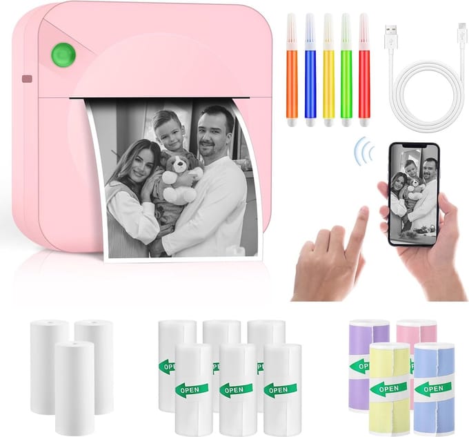 Draagbare Mini Fotoprinter met Bluetooth - Thermische Fotoprinter voor Smartphone