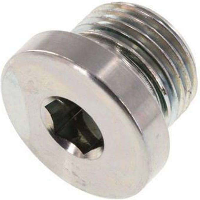 Plug M18 X 1.5 Staal FKM met Binnenzeskant 400bar [2 Stuks]