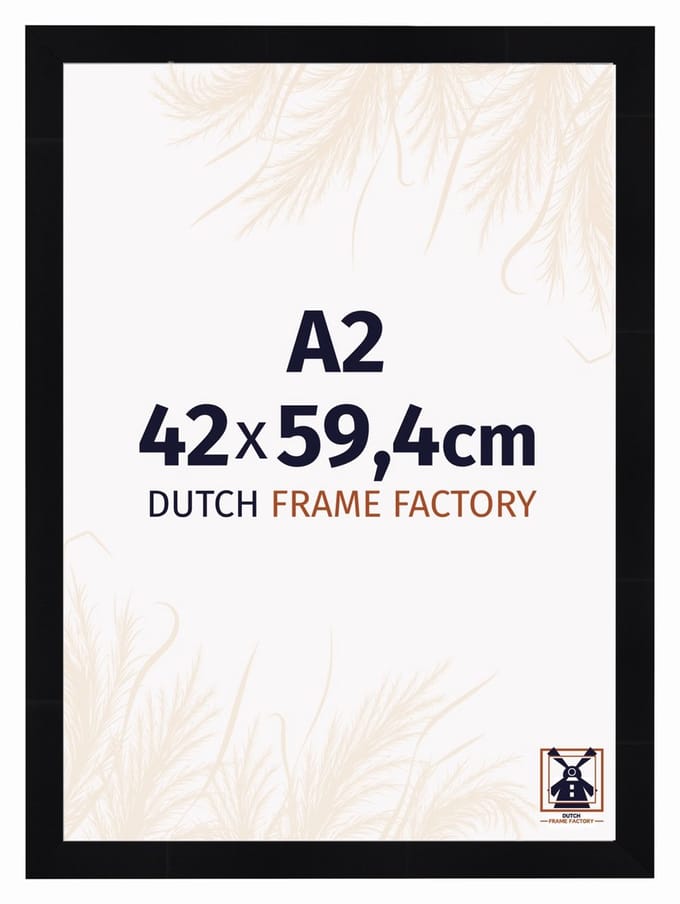 Fotolijst A2 42x59,4 cm - MDF - Zwart Hoogglans - Praag
