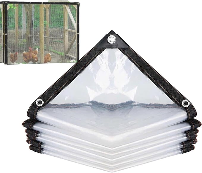 Transparant Zeil - Waterdicht Doek - Buiten Beschermen - Versterkte Ogen - 150 x 200 cm - Transparant