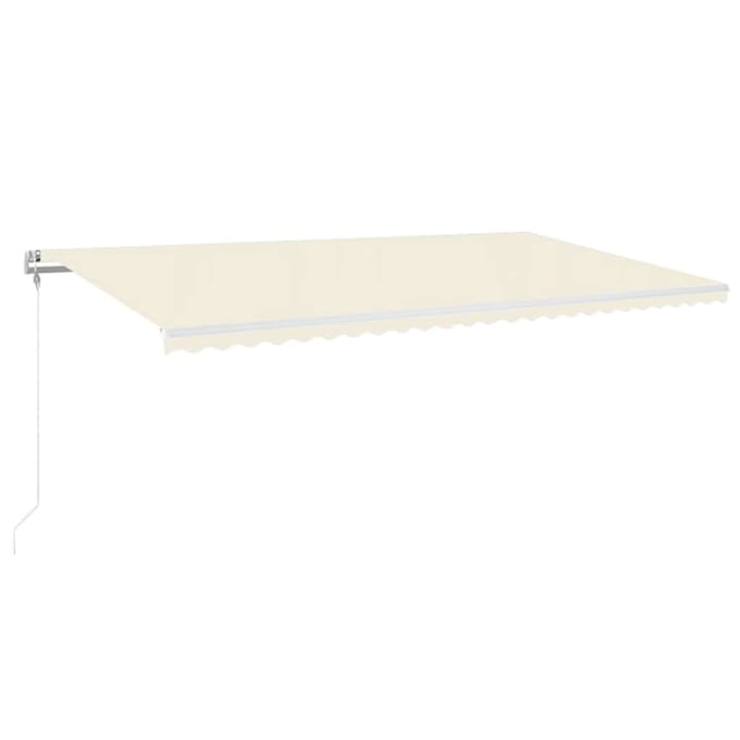 vidaXL - Luifel - automatisch - met - LED - en - windsensor - 600x300 - cm - crèmekleur