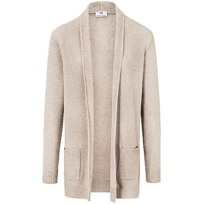 Lang vest 100% scheerwol Van Peter Hahn beige