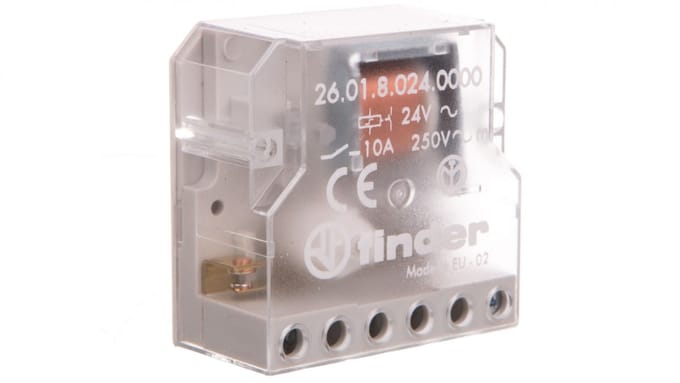 Relais Bistable Encastrable, 1 Canal, 1O, 10A, 250V, 24Vca 26.01.8.024.0000