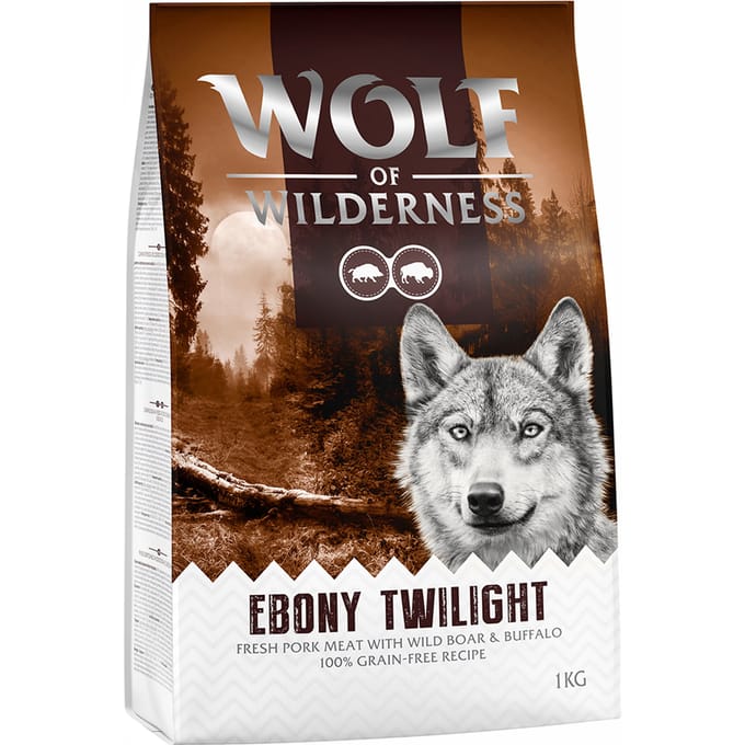1kg "Ebony Twilight" Wild Zwijn & Buffel Wolf of Wilderness Hondenvoer