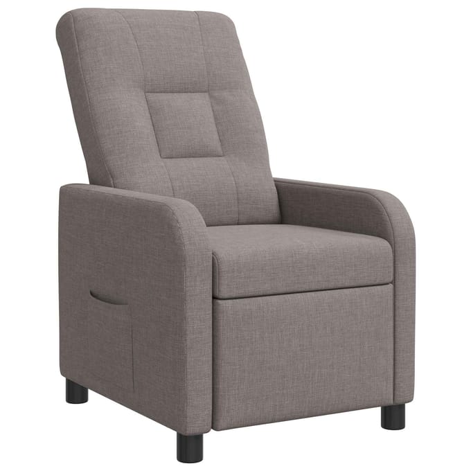 vidaXL - Recliner - Taupe - Stof