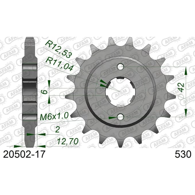 Tandwiel Afam 530 17 dents