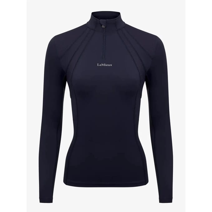 LeMieux Mia Mesh Long Sleeve Base Layer Navy - maat 34