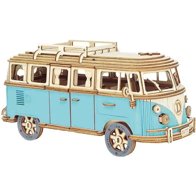 Puzzel 3D Houten Model Auto Volkswagen Vw T1