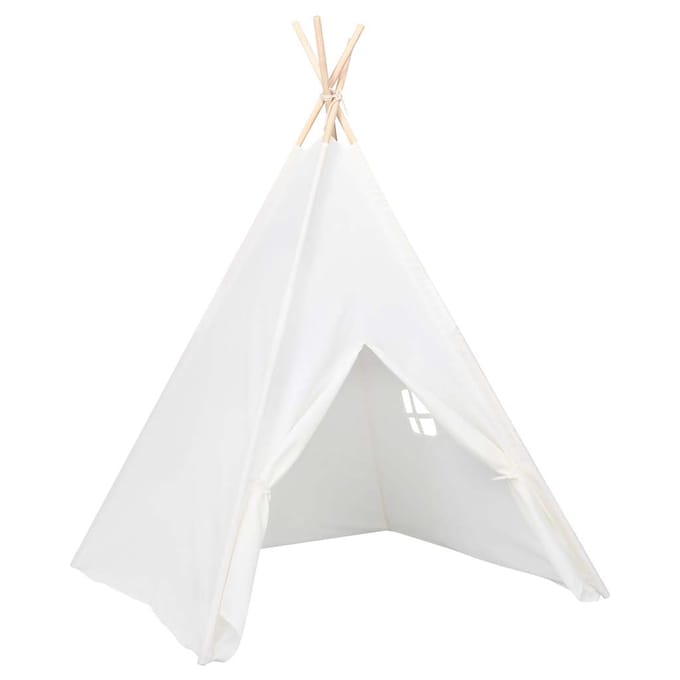 vidaXL Kindertipitent met tas 120x120x150 cm peachskin wit