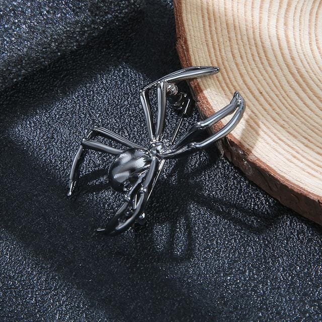 Broche araignée unisexe amusante et tendance pour costume senior, accessoires tendance, tendance, cool, décoratif noir