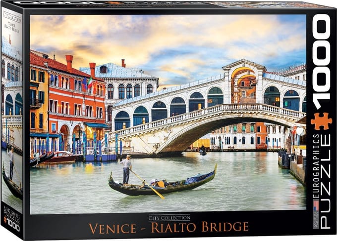 Eurographics - Rialtobrug in Venetië - 1000 stukjes 68×48cm (b×h) - Legpuzzel