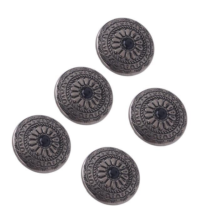 5 Set Decoratieve Klinknagel 30mm Legering 4.5mm Kruiskopschroef Achterkant Lederen Stud Set voor Lederen Tas Broek black