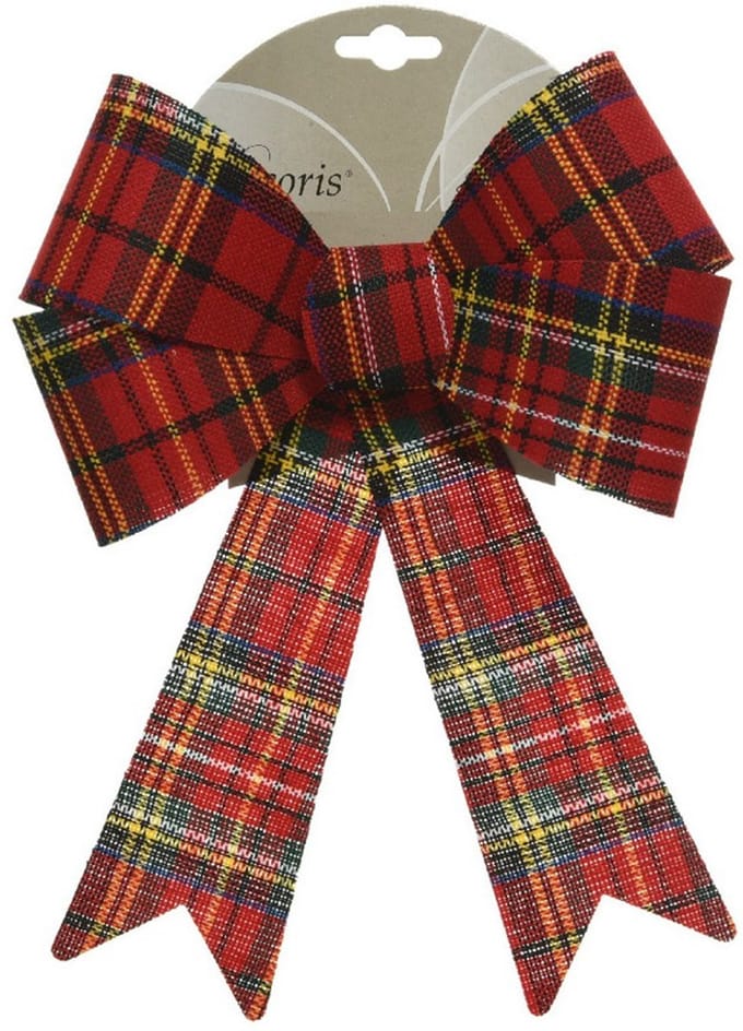 Decoris strikken - geruit - 26 cm - kerstversiering - kerstdecoratie - kerstoomversiering
