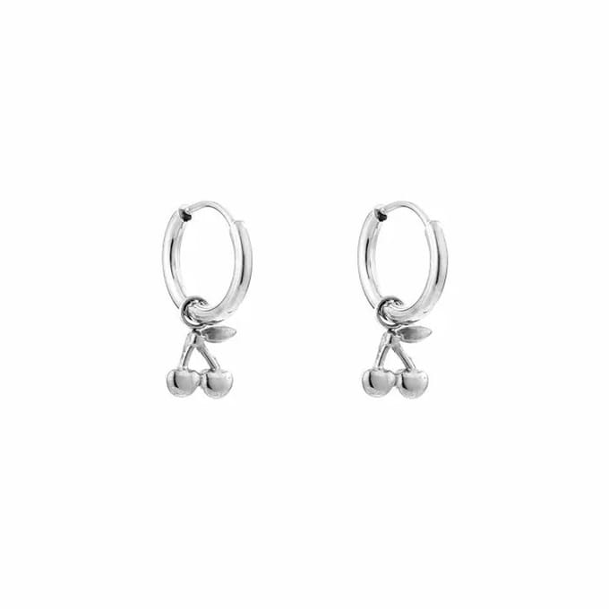 Bijoutheek Oorhangers Kersen Zilver