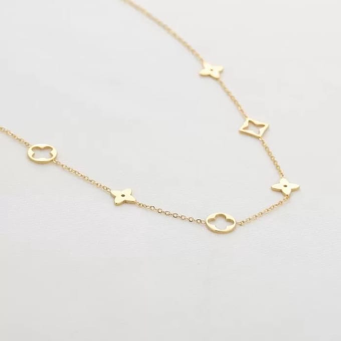 Michelle Bijoux Collier Sterren Goud