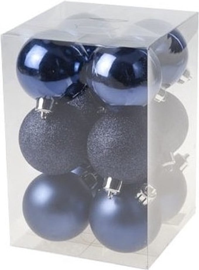 Cosy&Trendy kerstballen - 12 stuks - 6cm - kunststof