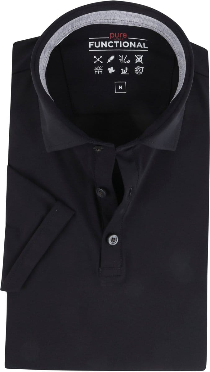Pure Functional Polo Zwart - Maat M - Heren
