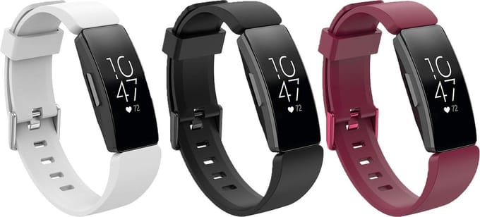 KELERINO. Siliconen bandjes geschikt voor Fitbit Inspire (HR) - 3-pack - Small
