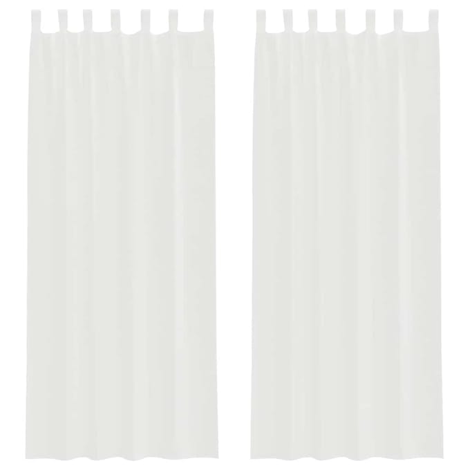 vidaXL Gordijnen met lussen 2 st 140x260 cm wit