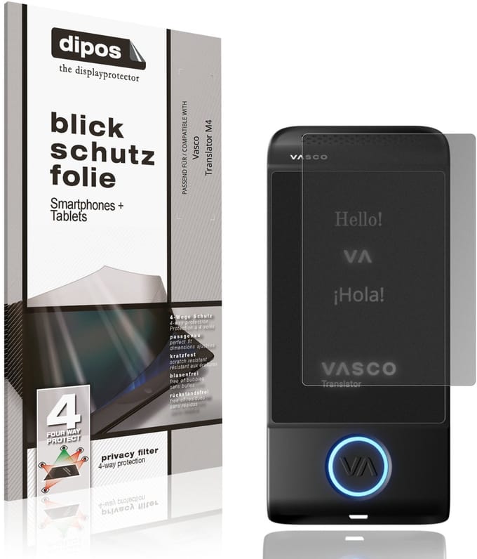 dipos – Matte Privacy Screenprotector geschikt voor Vasco Translator M4 | Anti-Spy Beschermfolie