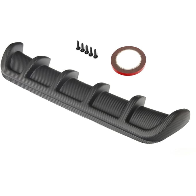 Auto Achterbumper Lip Koolstofvezel Auto Achterbumper Lip Diffuser Vin Zes Vinnen Achtervleugel Bodykit