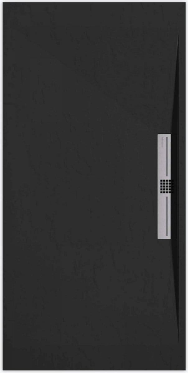 Sanifun douchebak Stone Side Black Slate 1000 x 800 S