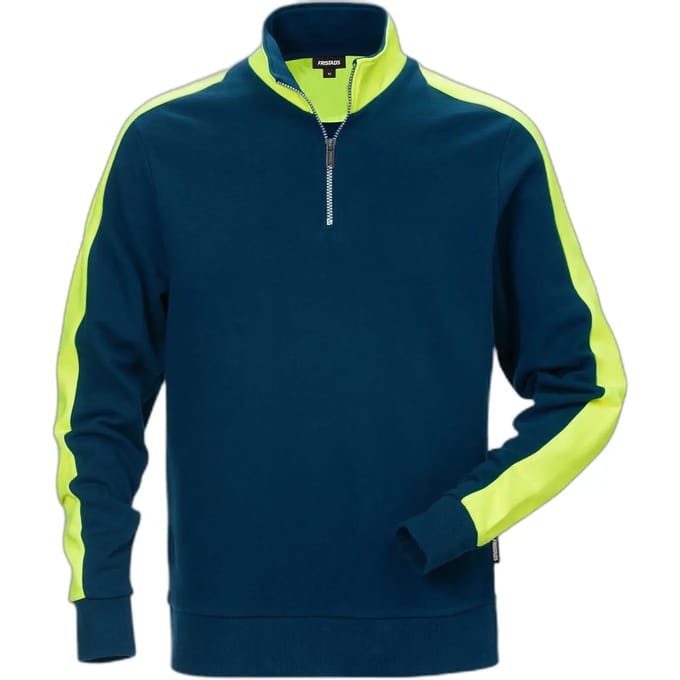 Fristads Sweatshirt mit, korte ritsrssluiting 7449 RTS