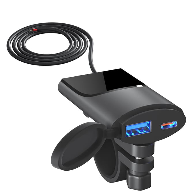 Motortelefoonoplader Dual USB AC Quick Charge 3.0 Motor USB-oplader Intelligent Power