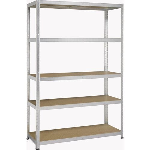 Avasco STRONG 175 - Opbergrek - 176x120x45 cm - 5 niveaus - 175 kg draagkracht per plank - Galva Stellingkast