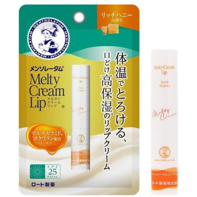 Rohto Mentholatum - Melty Cream Lip Balm SPF25 PA+++ - Rich Honey