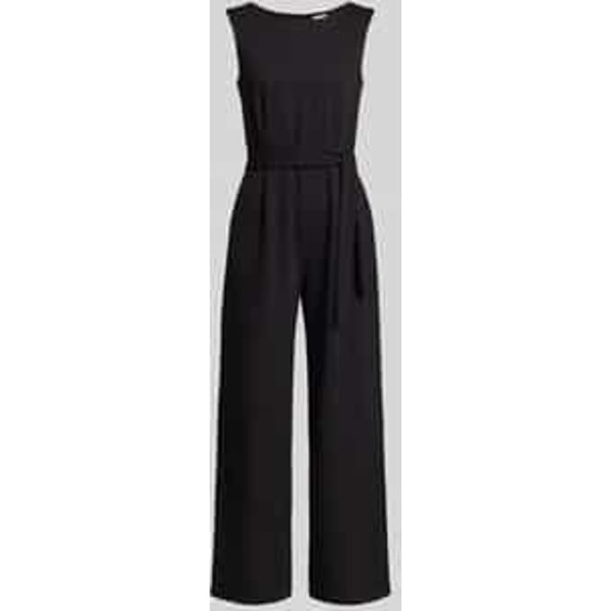 Jumpsuit van viscosemix met strikceintuur
