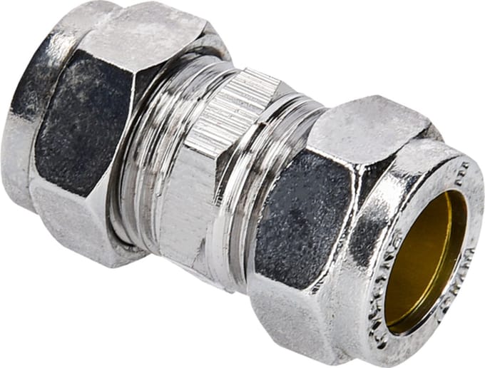 Knel Recht 12x12mm Chroom