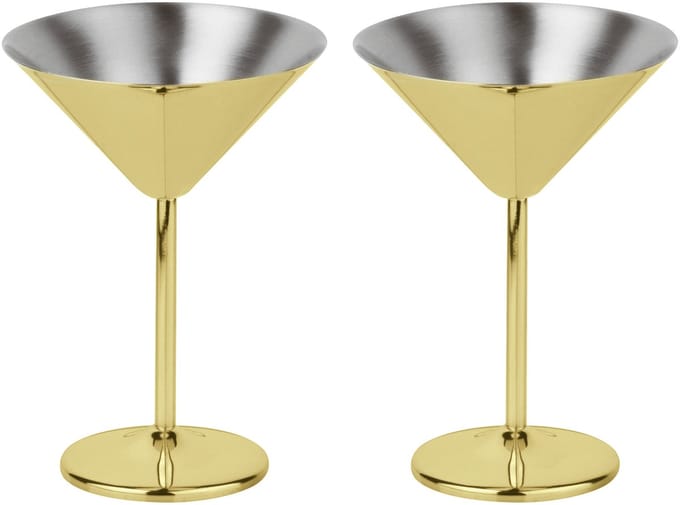 Paderno Martini Glazen Goud 200 ml - 2 Stuks