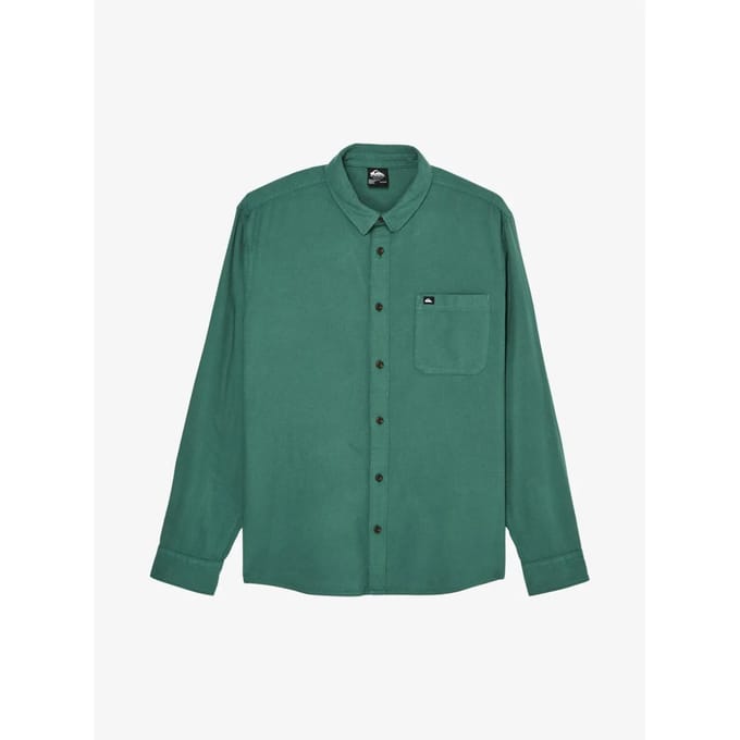 Quiksilver Motherfly Solid Overhemd Met Lange Mouwen Groen 2XL Man