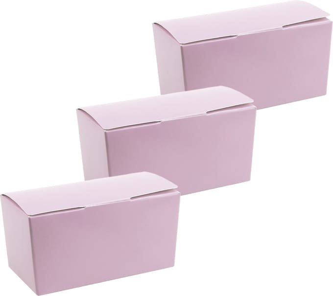 Santex cadeaudoosje/bonbondoosje - 11 x 5 cm - Bruiloft bedankje - 100x stuks - lila paars - 125 gram