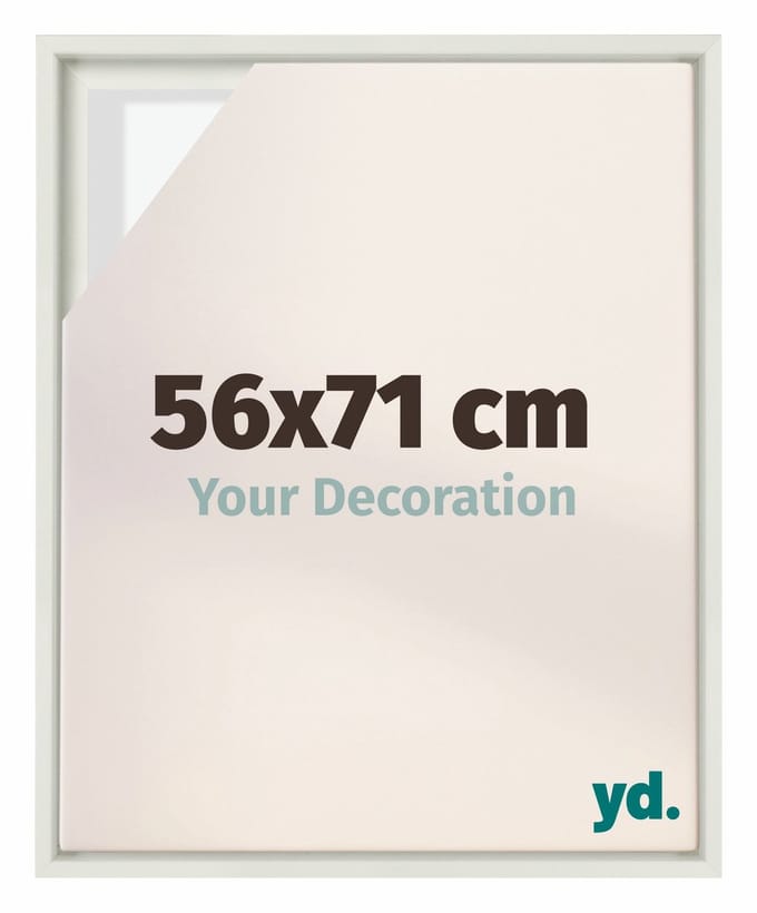 yd, Baklijst 56x71 cm Wit Mat - Lijst voor Canvasdoek - MDF Lyon