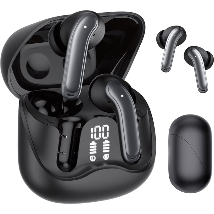 Audiocore - Hoofdtelefoon - draadloze - hybride ANC, ENC - 6 microfoons - oplaadetui - Tuya, AC591 PRO