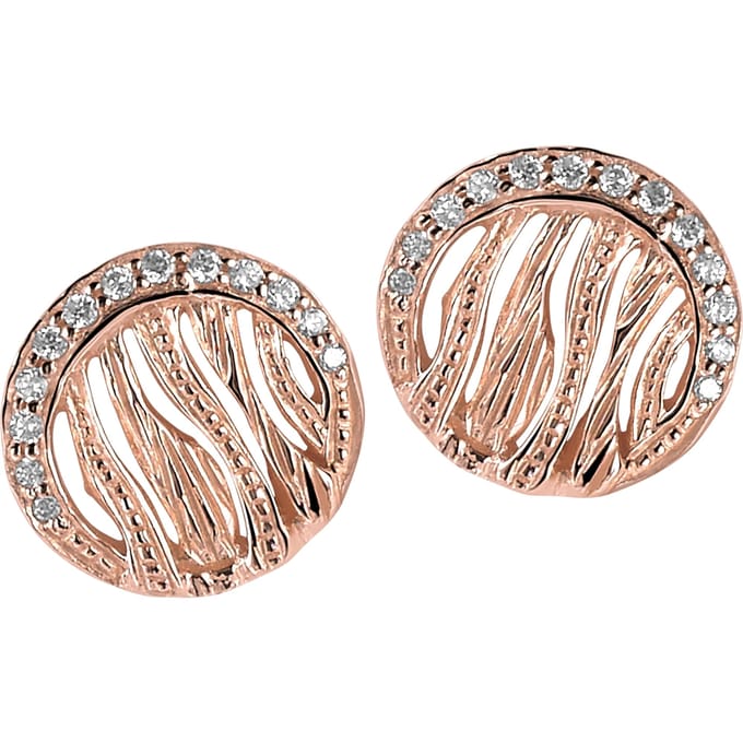 Orphelia Dames 925 Sterling Zilveren Stud Oorbellen - Roze ZO-6031/1