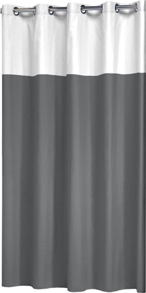 Sealskin Double Douchegordijn 180x200 cm - Polyester / Katoen - Grijs